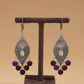 Nitya - German Silver Beaded Earrings 28