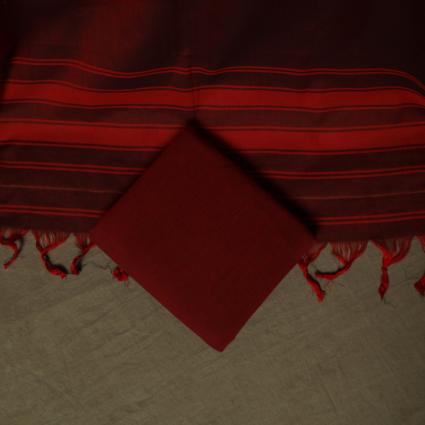 Dharwad Woven Cotton 3pc Unstitched Dress Material Suit Set 18