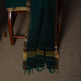 Dharwad Cotton 3pc Plain Unstitched Dress Material Suit Set with Zari Border 18