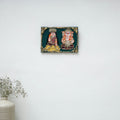 Laxmi & ganesha - handpainted clay art wall frame 03