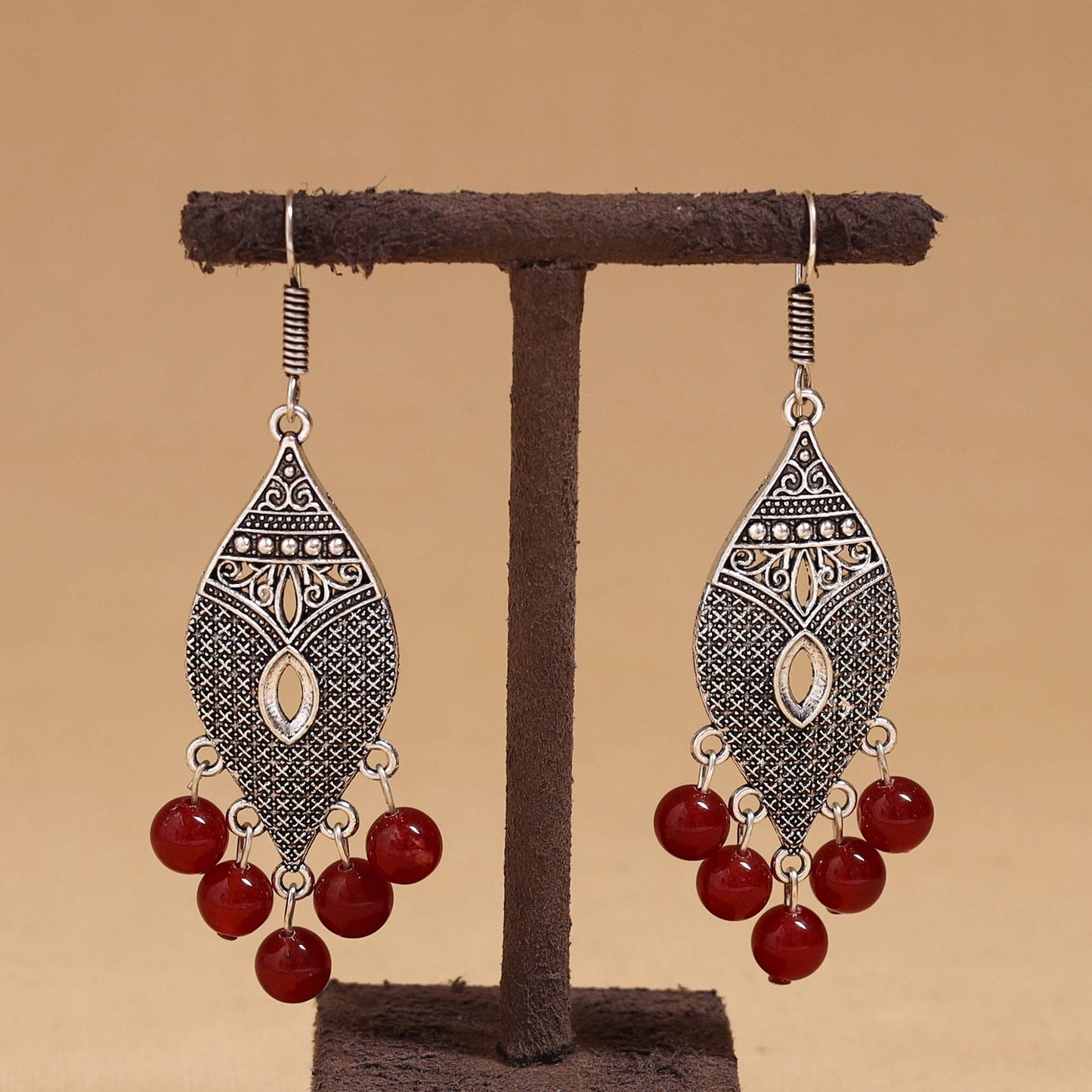 Yamini - German Silver Beaded Earrings 29