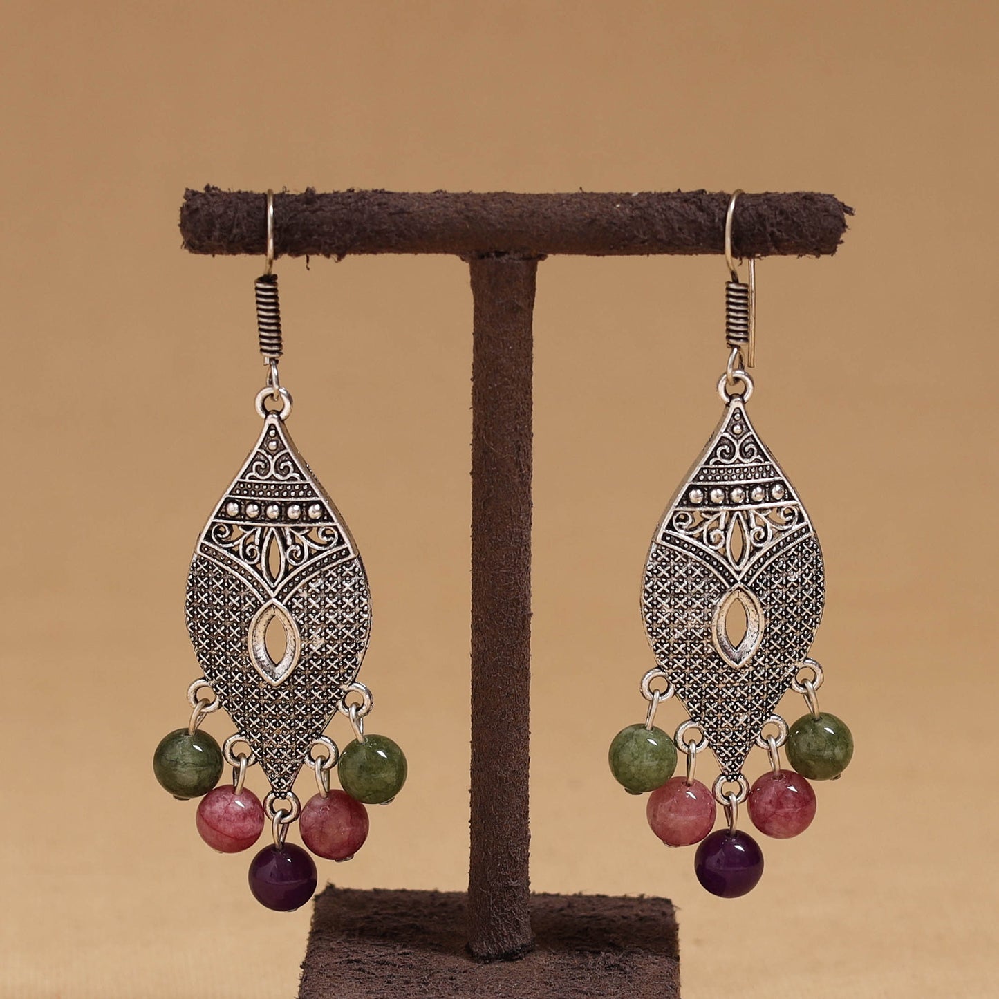 Kamini - German Silver Beaded Earrings 30