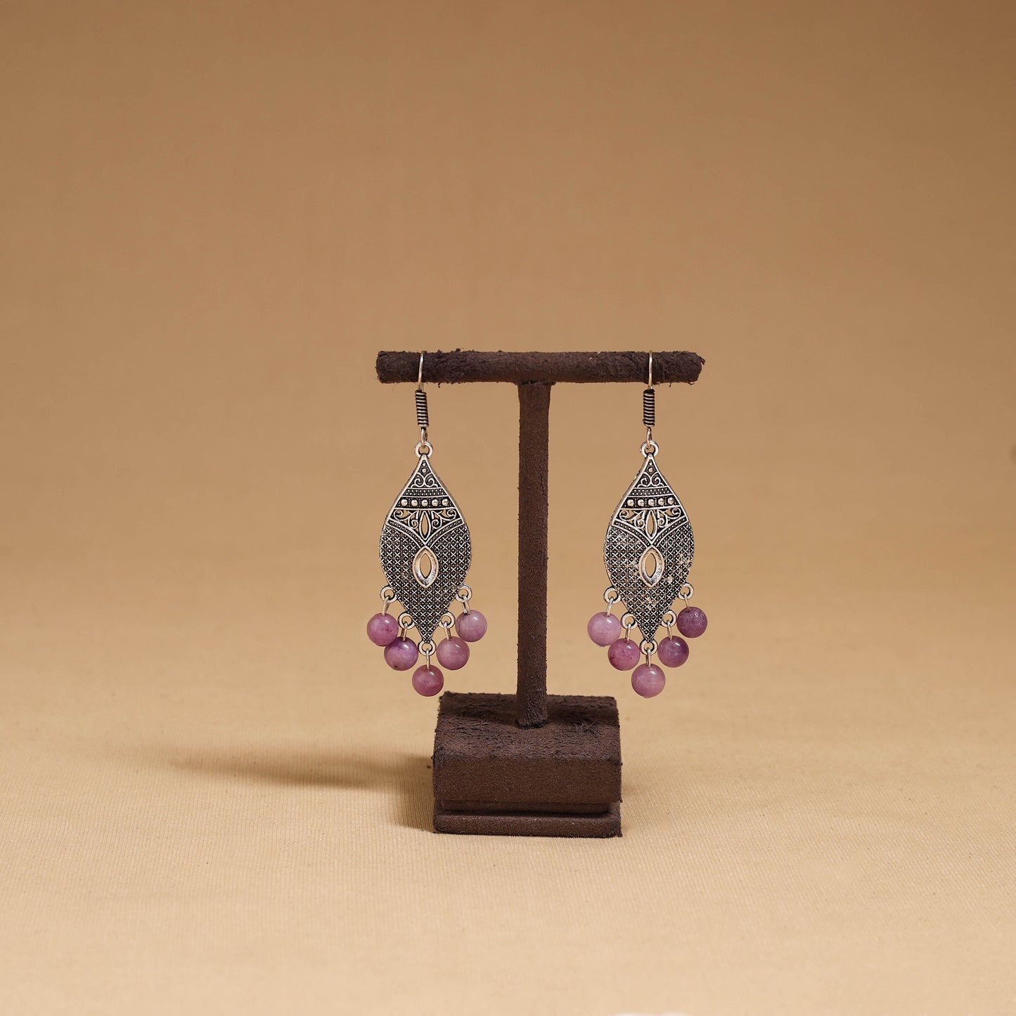 Gaurika - German Silver Beaded Earrings 31