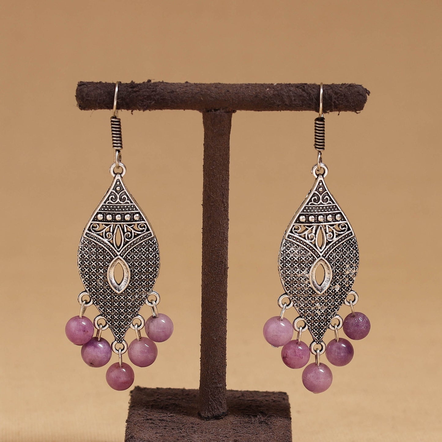 Gaurika - German Silver Beaded Earrings 31
