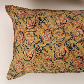 Yellow - set of 2 kalamkari cotton pillow covers 29