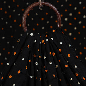 Black Kutch Tie-Dye Cotton Bandhani Fabric