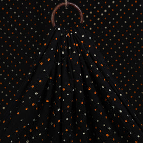 Black Kutch Tie-Dye Cotton Bandhani Fabric