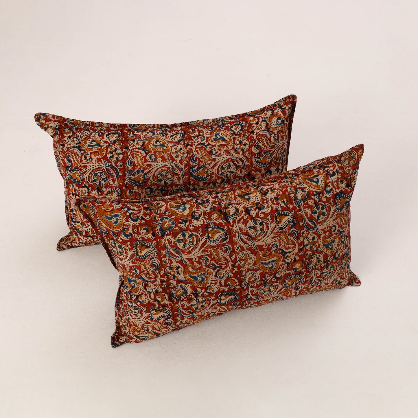 Set of 2 Kalamkari Block Print Cotton Pillow Covers 30