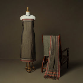 Dharwad Woven Cotton 3pc Unstitched Dress Material Suit Set 22
