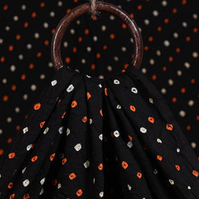 Black Kutch Tie-Dye Cotton Bandhani Fabric
