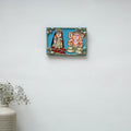 Laxmi & ganesha - handpainted clay art wall frame 12
