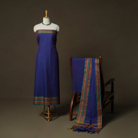 Dharwad Woven Cotton 3pc Unstitched Dress Material Suit Set 24