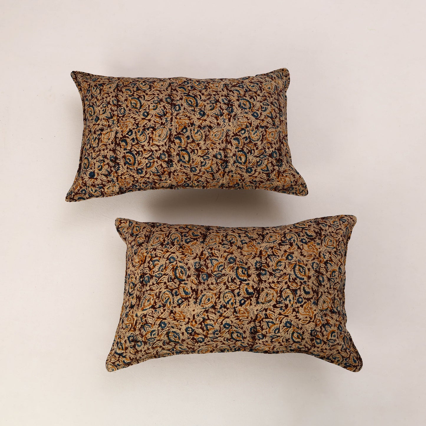 Set of 2 Kalamkari Block Print Cotton Pillow Covers 32