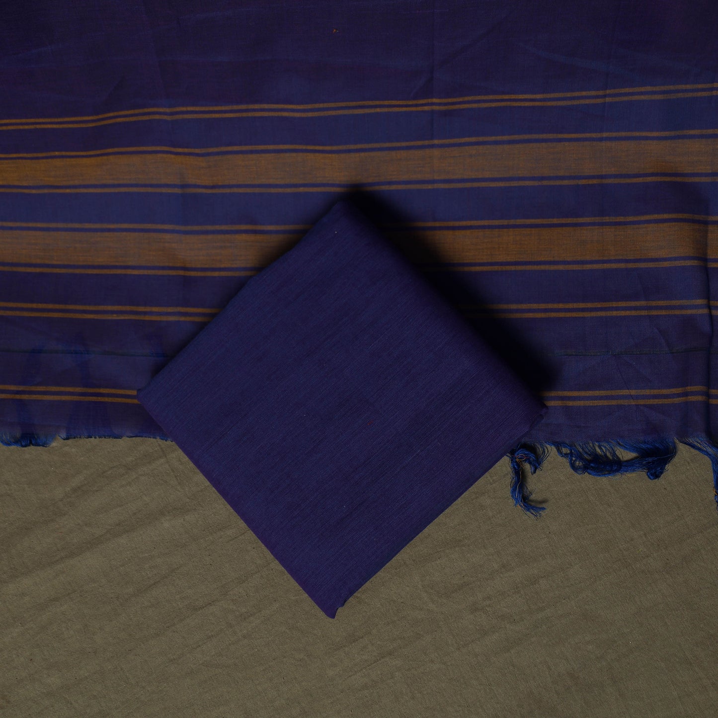 Dharwad Woven Cotton 3pc Unstitched Dress Material Suit Set 24