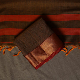Dharwad Cotton 3pc Plain Unstitched Dress Material Suit Set with Zari Border 23