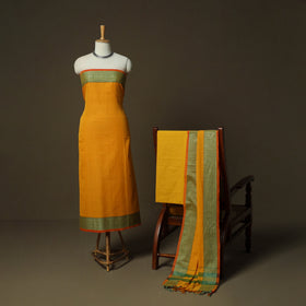 Dharwad Woven Cotton 3pc Unstitched Dress Material Suit Set 26