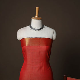 Dharwad Cotton 3pc Plain Unstitched Dress Material Suit Set with Zari Border 25