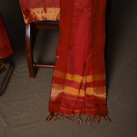 Dharwad Cotton 3pc Plain Unstitched Dress Material Suit Set with Zari Border 25