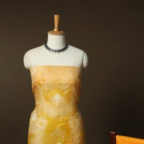 Shibori Tie-Dye Kota Doria Silk 3pc Unstitched Dress Material Suit Set 05