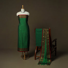 Dharwad Woven Cotton 3pc Unstitched Dress Material Suit Set 28