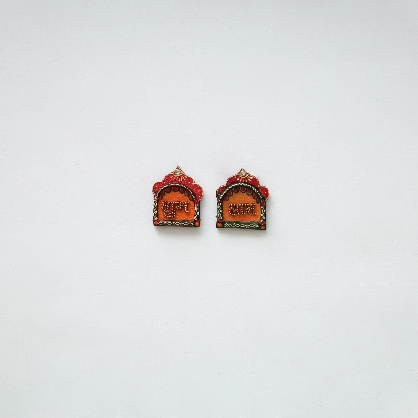 Festive handpainted wooden subh labh 26 - handcrafted