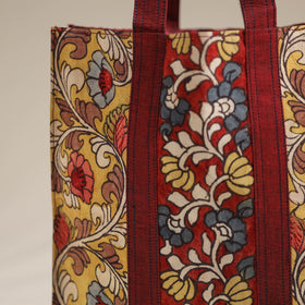 Handpainted Kalamkari Natural Dyed Cotton Shoulder Bag 