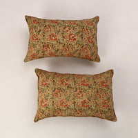 Set of 2 Kalamkari Block Print Cotton Pillow Covers 37