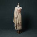 3pc Heavy Chain Stitch Embroidered Wool Unstitched Dress Material Suit Set 33