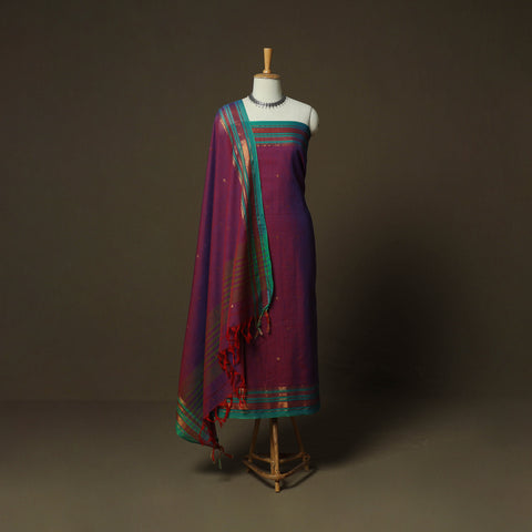 Dharwad Woven Cotton 3pc Unstitched Dress Material Suit Set 29