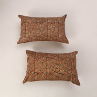 Set of 2 Kalamkari Block Print Cotton Pillow Covers 38