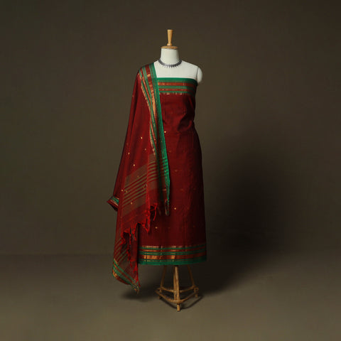 Dharwad Woven Cotton 3pc Unstitched Dress Material Suit Set 30