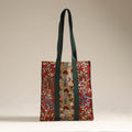 Red Handpainted Kalamkari Natural Dyed Cotton Shoulder Bag 