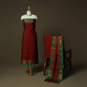 Dharwad Woven Cotton 3pc Unstitched Dress Material Suit Set 30