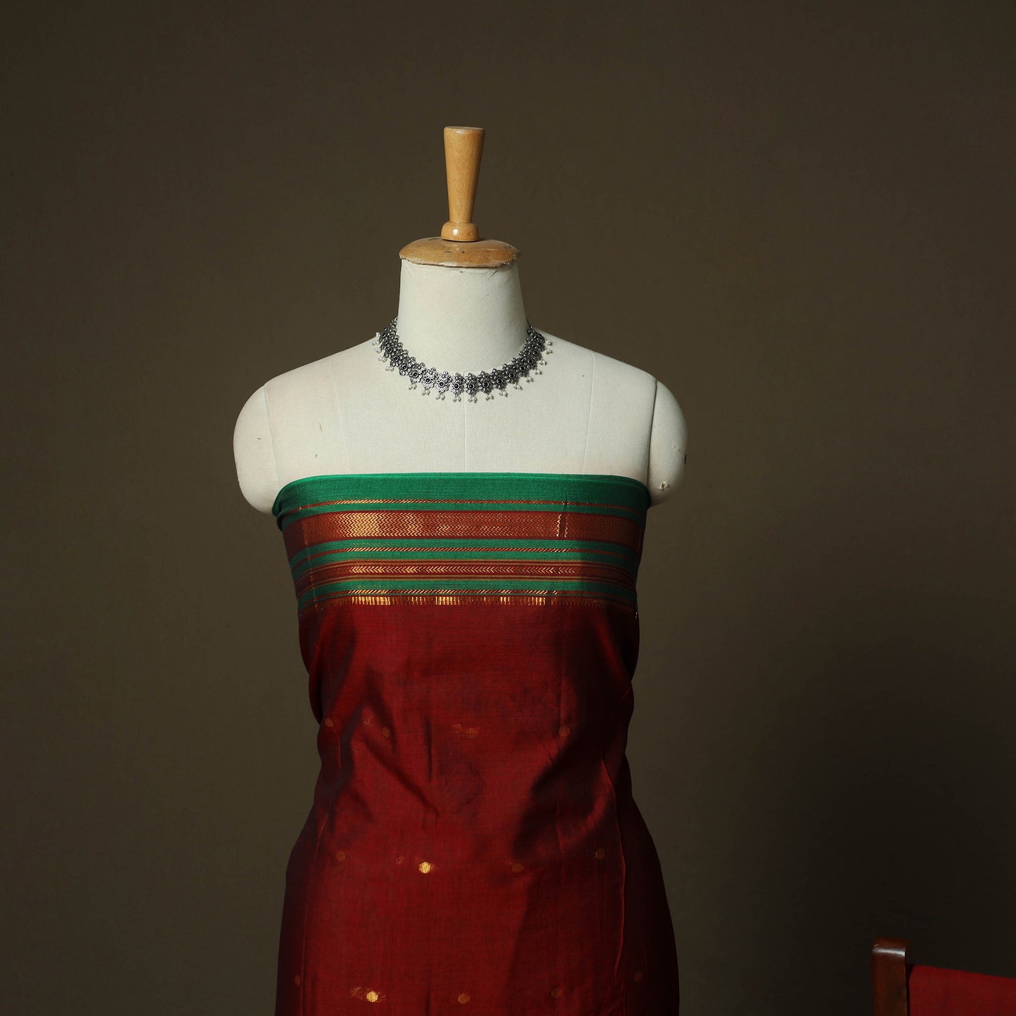Dharwad Woven Cotton 3pc Unstitched Dress Material Suit Set 30