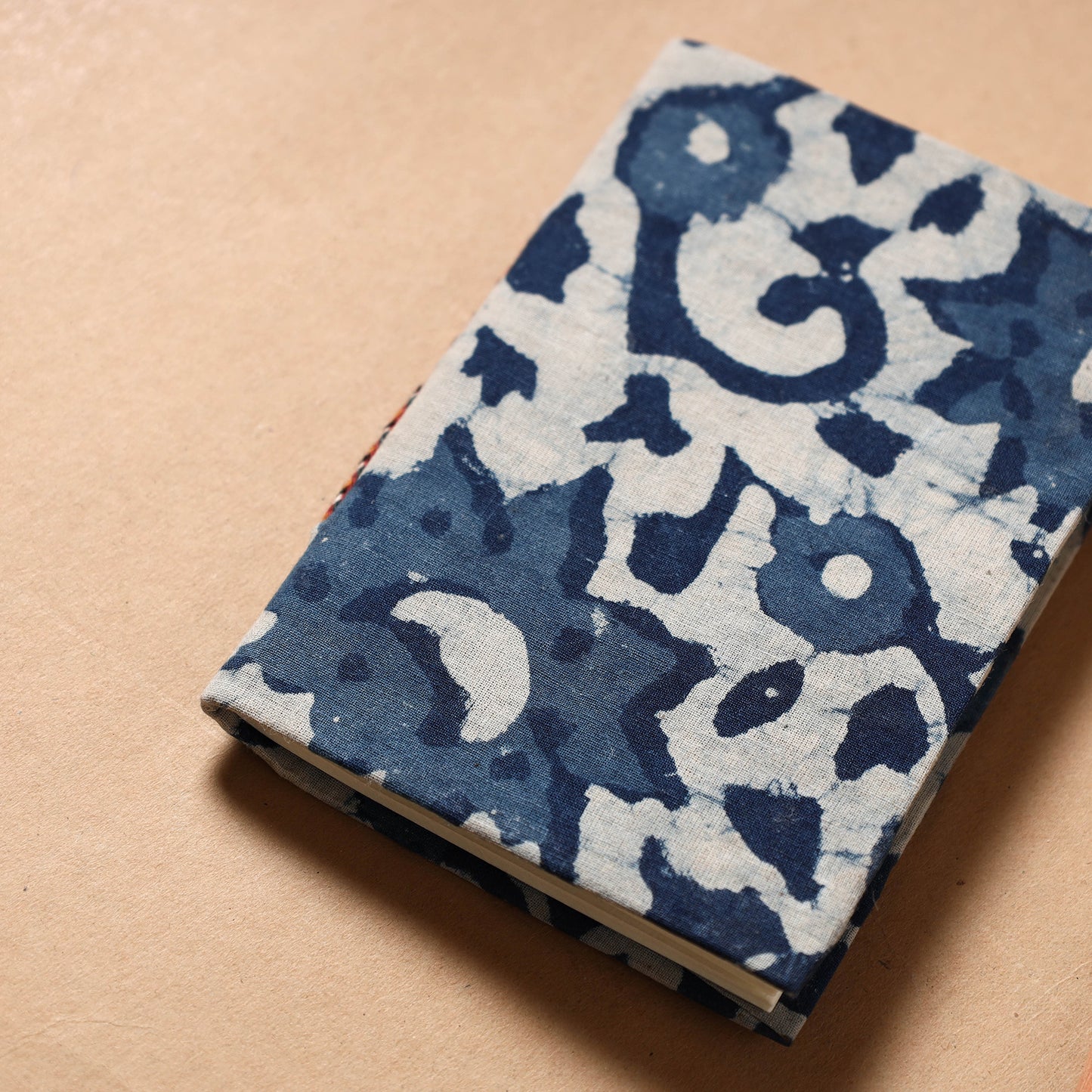 Indigo Fabric Cover Handmade Paper Notebook (5 x 3.5 in)