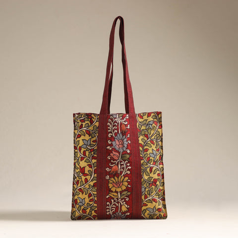 Yellow - handpainted kalamkari natural dyed cotton shoulder