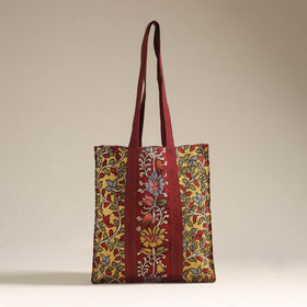 Yellow - handpainted kalamkari natural dyed cotton shoulder