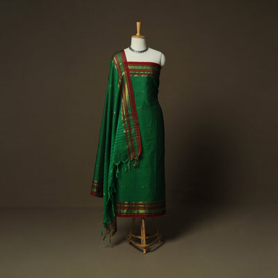 Dharwad Woven Cotton 3pc Unstitched Dress Material Suit Set 31