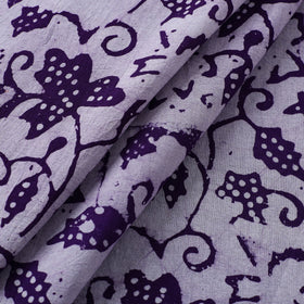  Purple Cotton Kutch Batik Print Fabric 