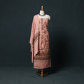 3pc Heavy Chain Stitch Embroidered Wool Unstitched Dress Material Suit Set 40