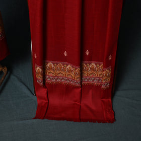 3pc Heavy Chain Stitch Embroidered Wool Unstitched Dress Material Suit Set 41