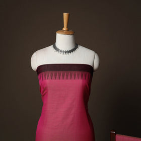 Dharwad Cotton 3pc Plain Unstitched Dress Material Suit Set with Woven Border 39