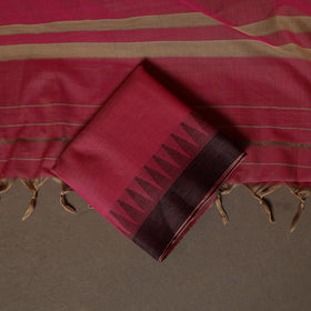 Dharwad Cotton 3pc Plain Unstitched Dress Material Suit Set with Woven Border 39