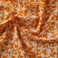 Orange - Pure Cotton Kutch Batik Print Fabric 28