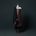 3pc Heavy Embroidered Wool Unstitched Dress Material Suit Set 44