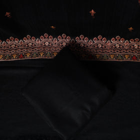 3pc Heavy Embroidered Wool Unstitched Dress Material Suit Set 44