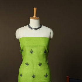 Plain Kota Doria Cotton Embroidered 3pc Unstitched Dress Material Suit Set 17