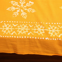 Orange - Cotton Hand Batik Print Single Bedsheet (91 x 57 ) 11