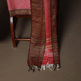 Dharwad Cotton 3pc Plain Unstitched Dress Material Suit Set with Woven Border 47