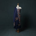 3pc Heavy Embroidered Wool Unstitched Dress Material Suit Set 52